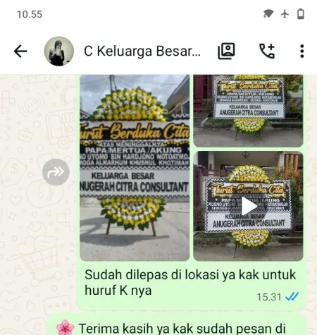 Pengiriman Papan Bunga Duka GOR Samarinda